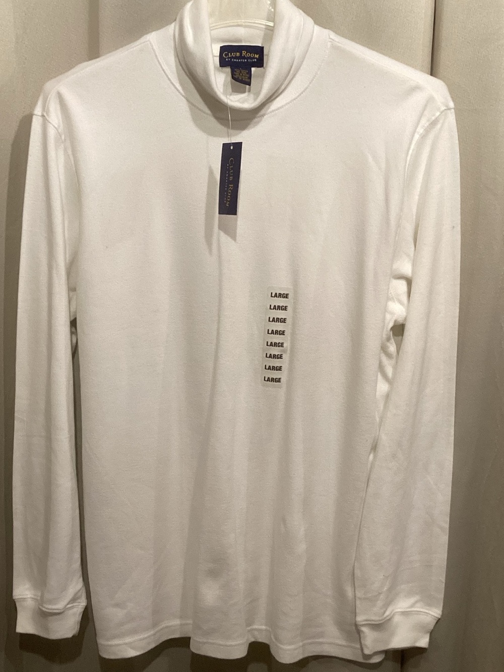Men’s Plain White Turtleneck